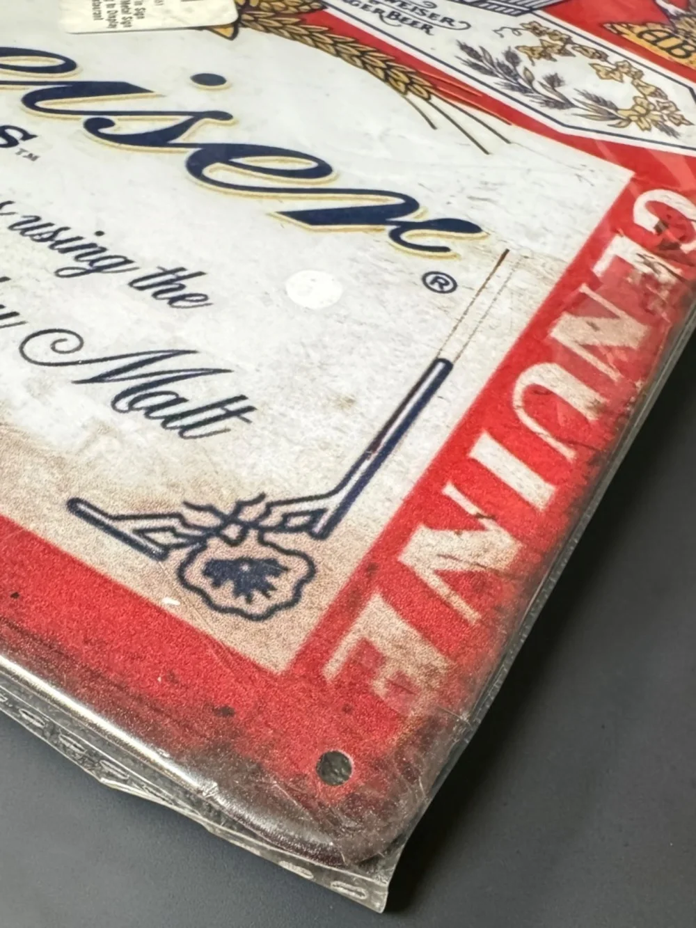 NOT FOR SALE - Budweiser Vintage Tin Sign 12x8 Beer Bar Man Cave Pub Wall Decor